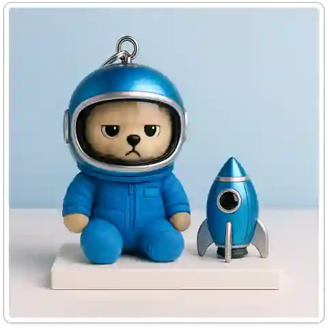 Grumpy Space Bear – Blue Voyager